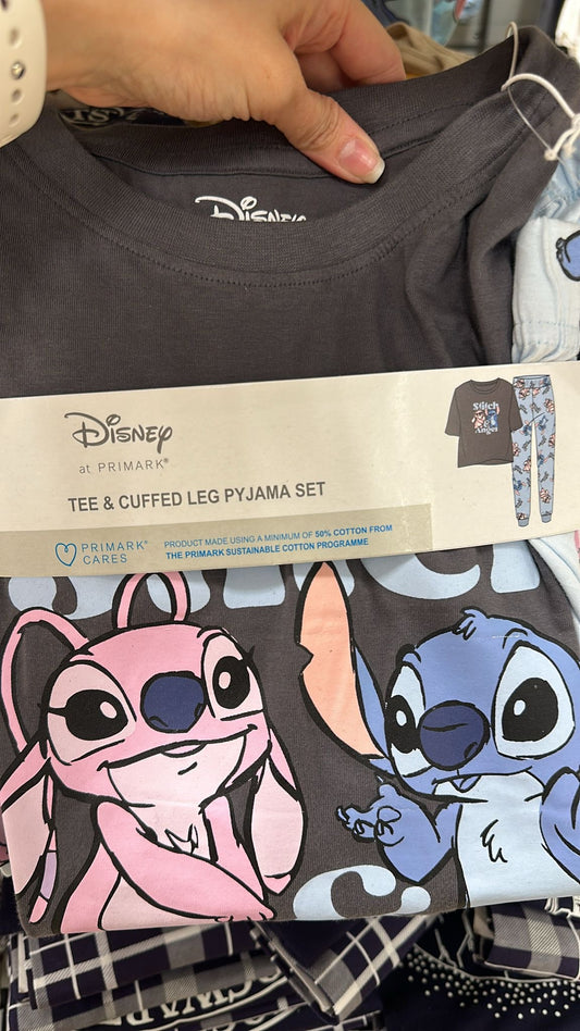 Stitch & Angel Short Sleeves Adult Pajamas Set