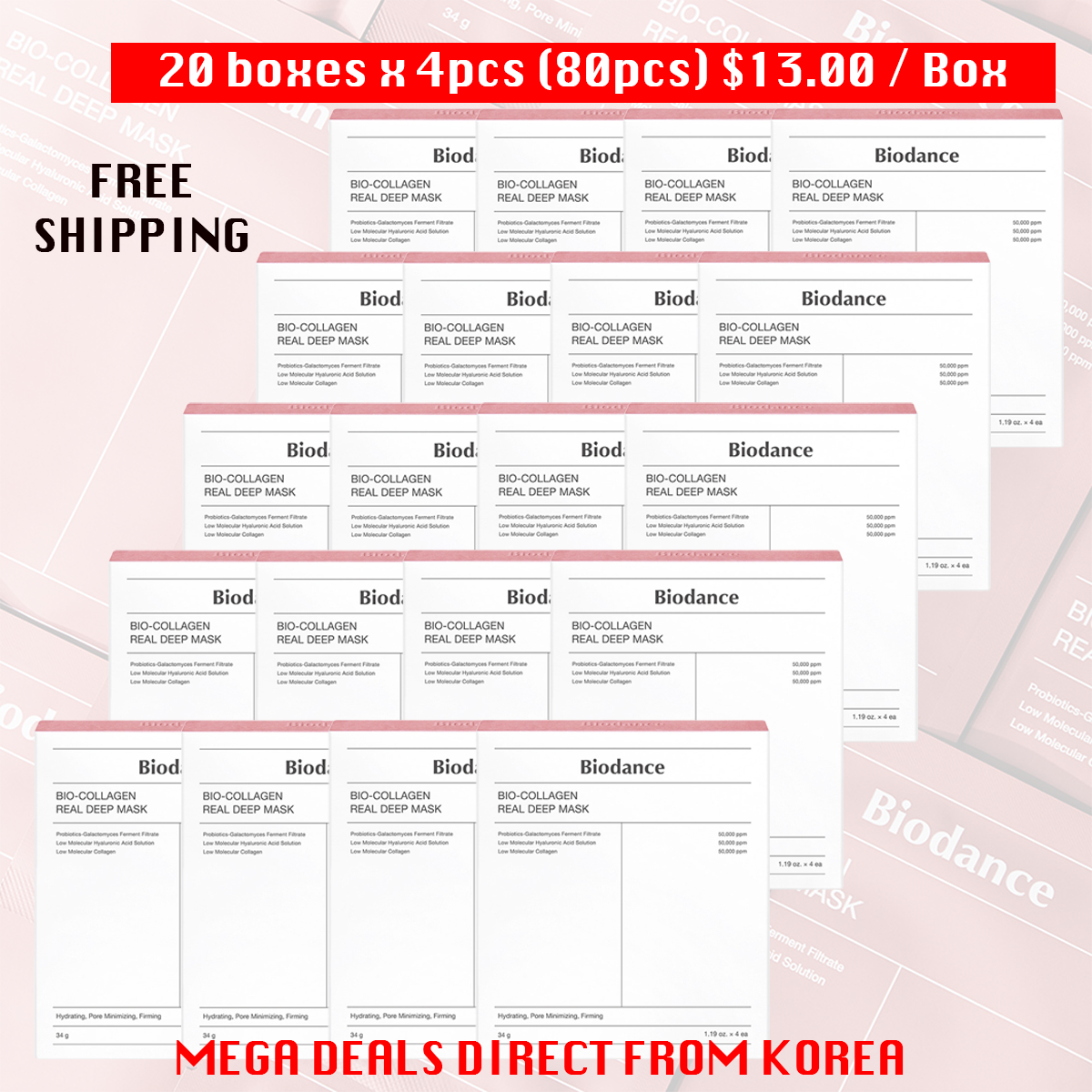 BIODANCE Bio-Collagen Real Deep Mask 4's (Bundle Deal)