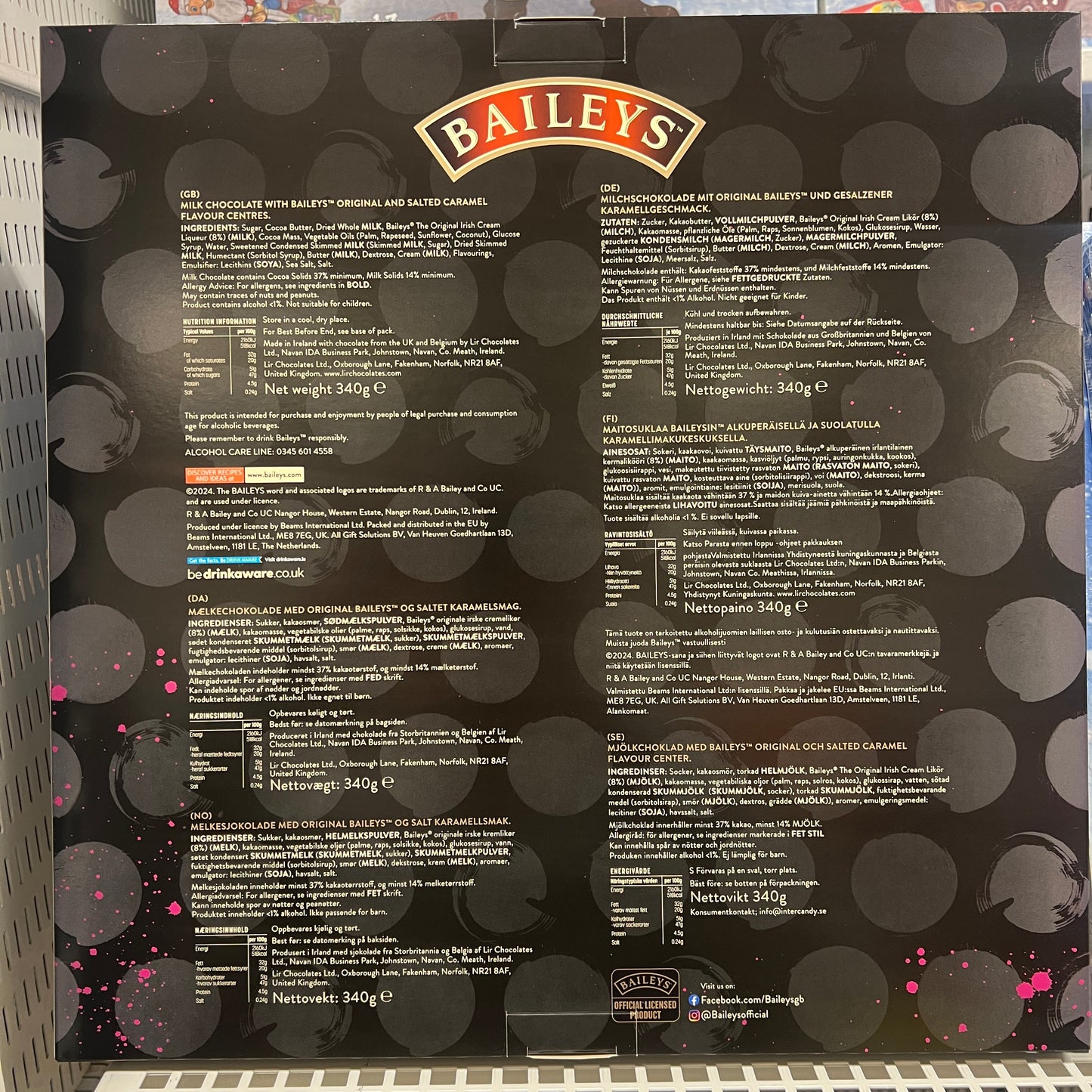 Advent Calendar Baileys Chocolate Truffles & Milk Chocolate 340g