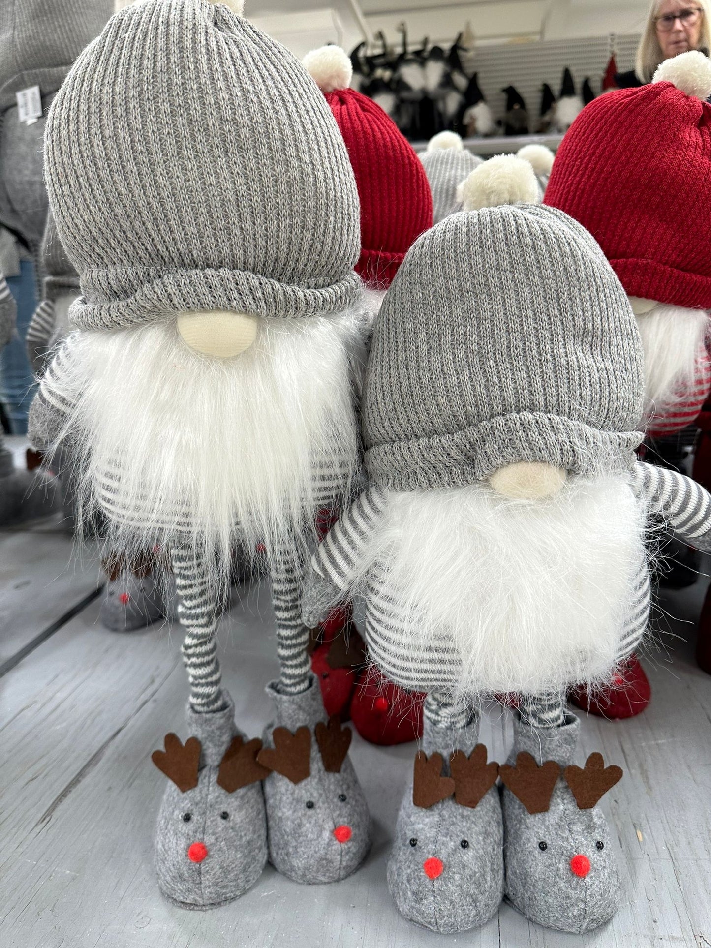 Christmas Tomte Mössa (Santa) Extendable 55-100cm (Grey)