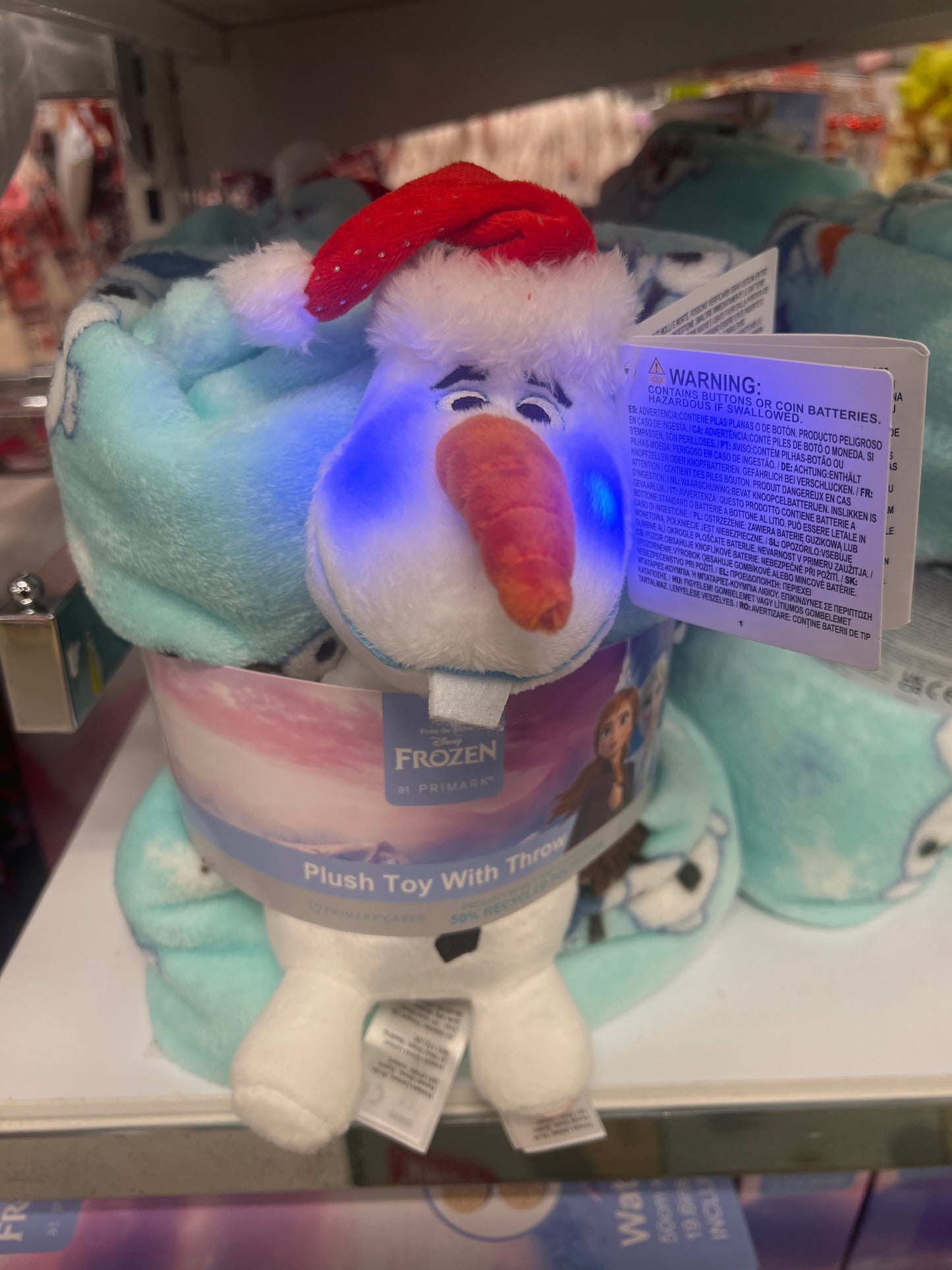 Frozen Blanket with lighted Frosty Doll (LED)