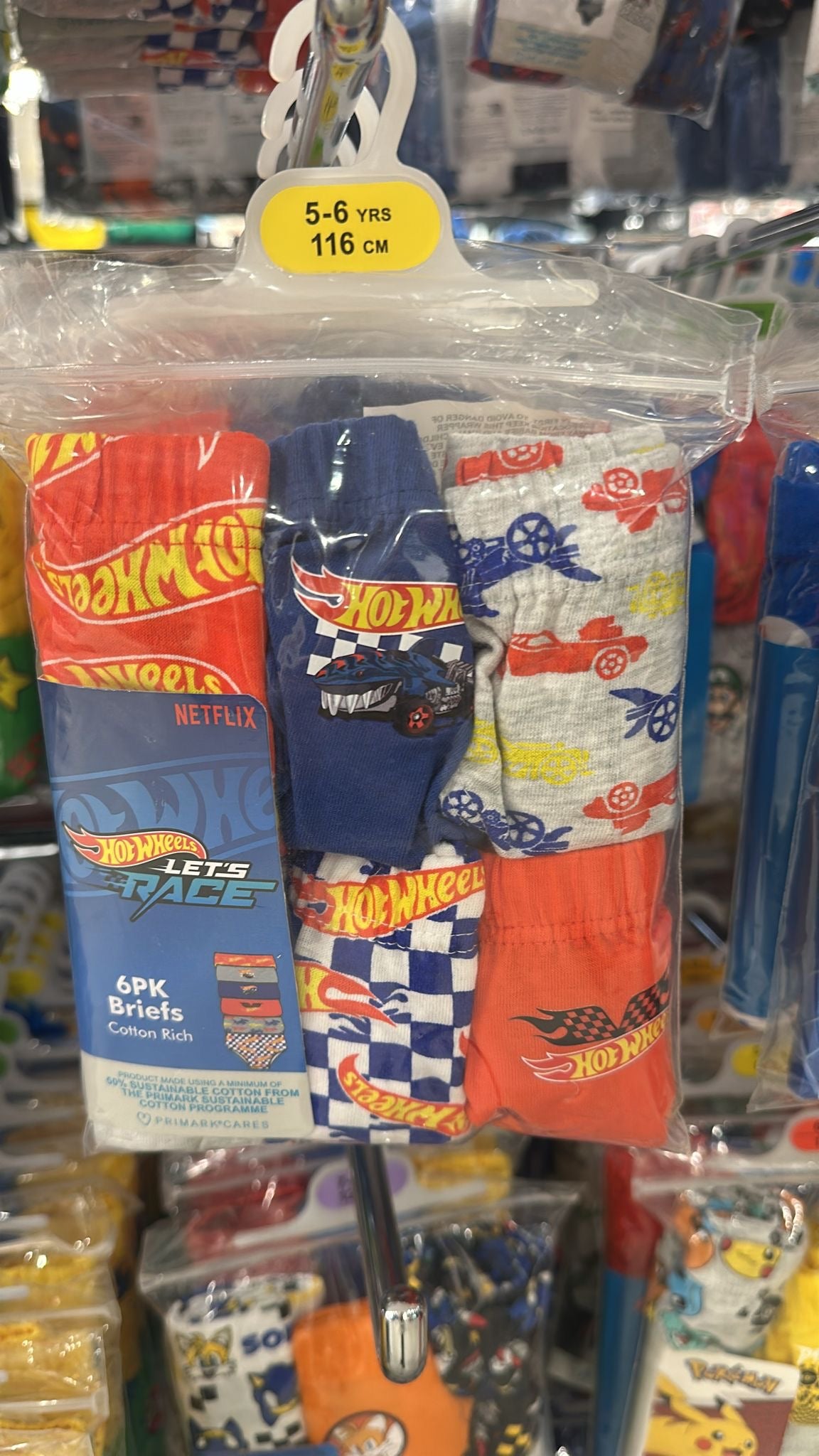 Briefs Hot Wheels Netflix 6’s