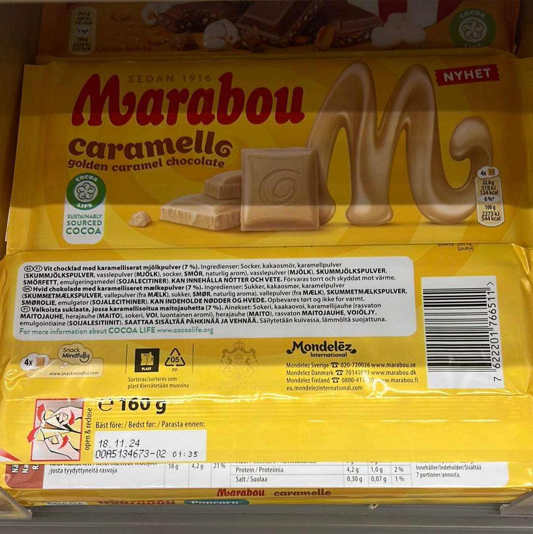 Marabou Golden Caramel Chocolate 160g