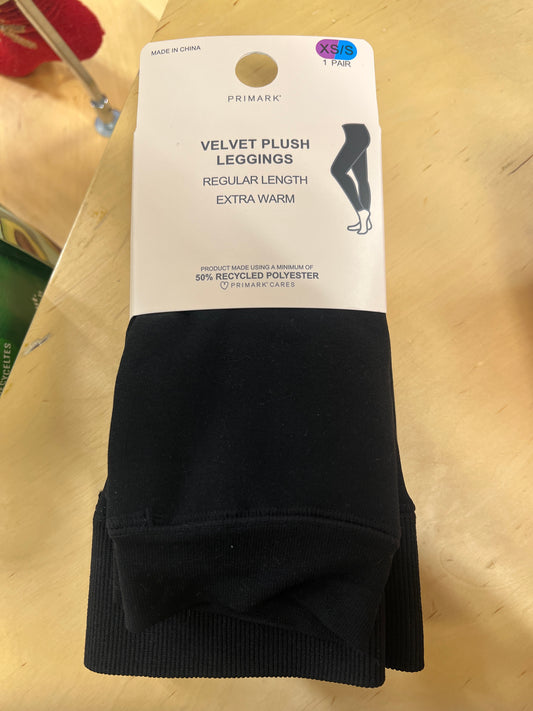 Velvet Plush Leggings (Black) Extra Warm