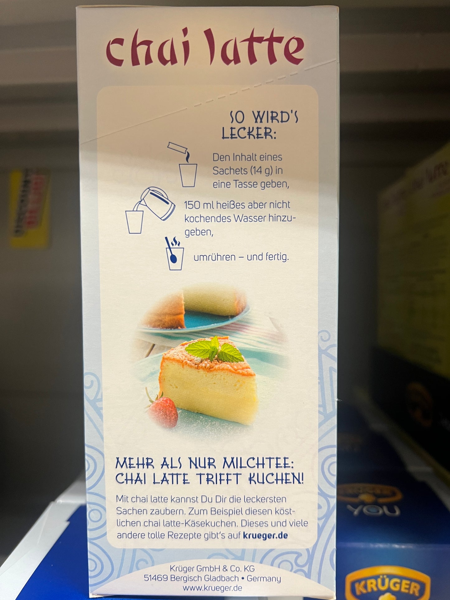 KRUGER Chai Latte Classic (Cinnamon Vanilla) 10x25g