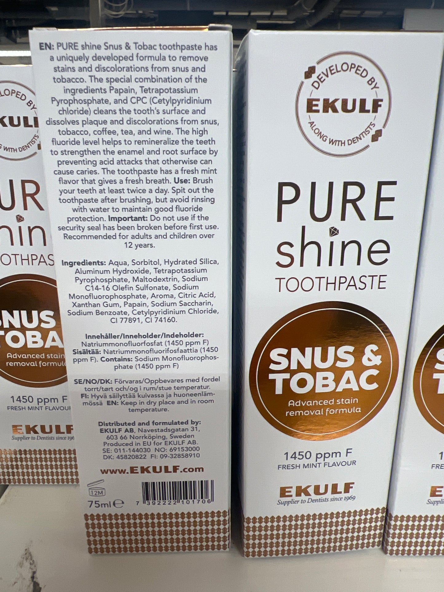 PURE SHINE Whitening Toothpaste (Tabacco Stains) 75ml