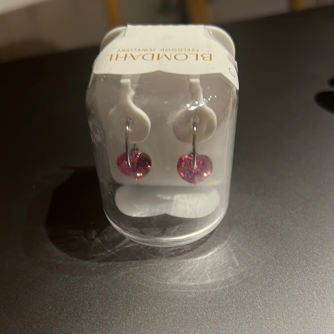 Natural Titanium Heart Rose 14mm