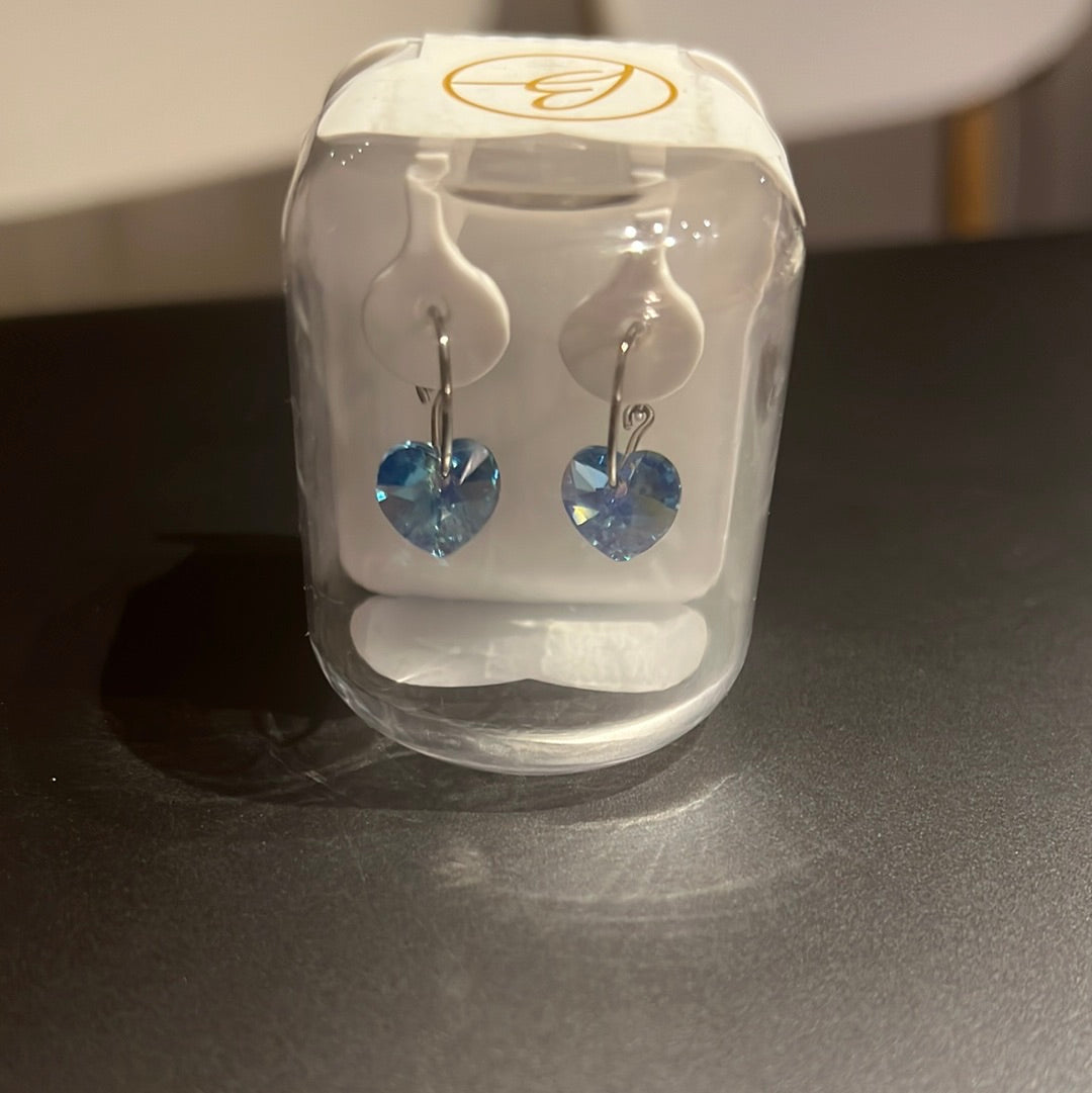 Natural Titanium Heart Aquamarine 14mm