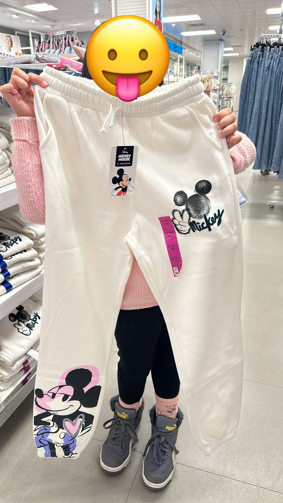 Mickey Sweat Pants Kids White