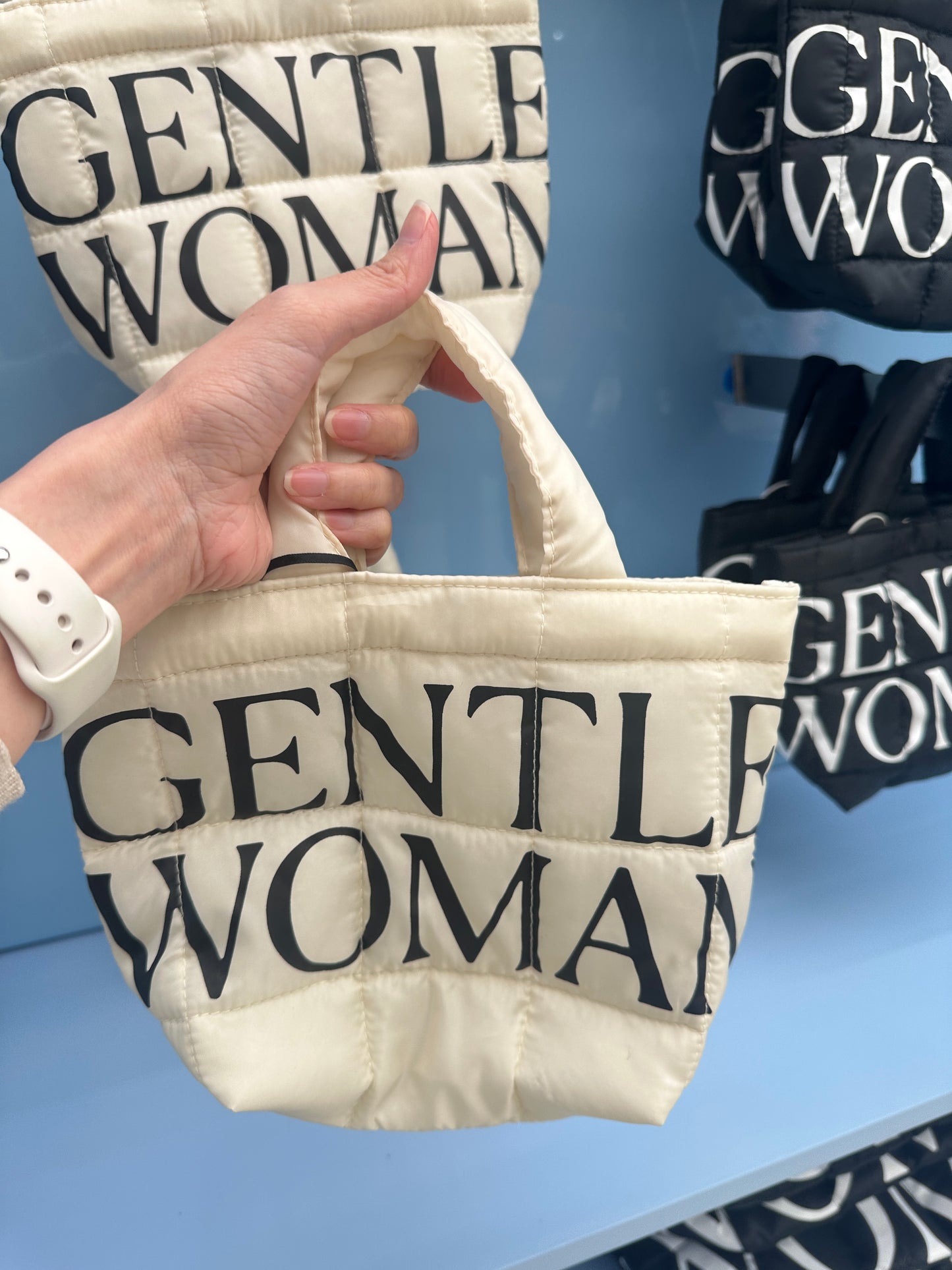 Gentle Woman Small Tote Canvas White