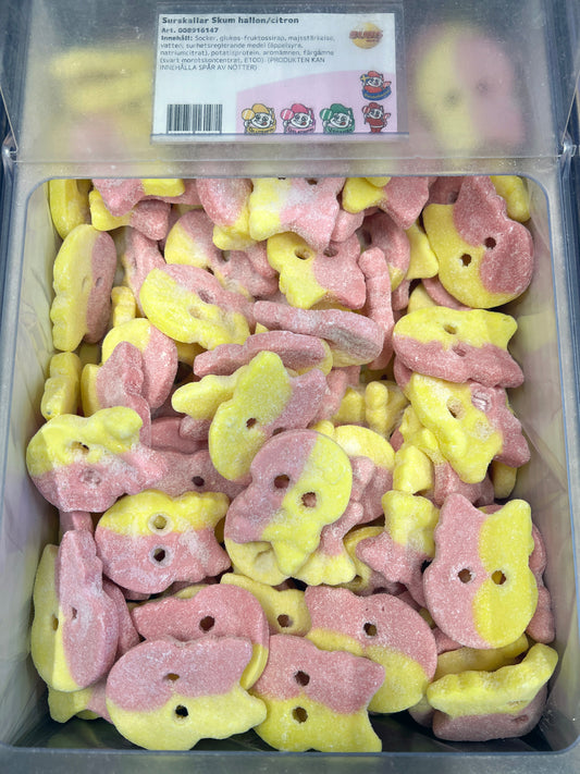 Swedish Godis Skull Raspberry Lemon 200g (Vegan)