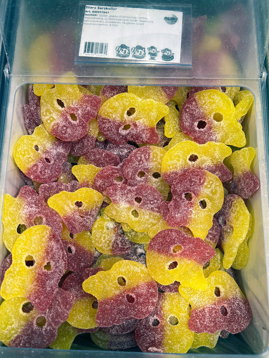Swedish Godis Skull Sour Cherry Lemon 200g (Vegan)