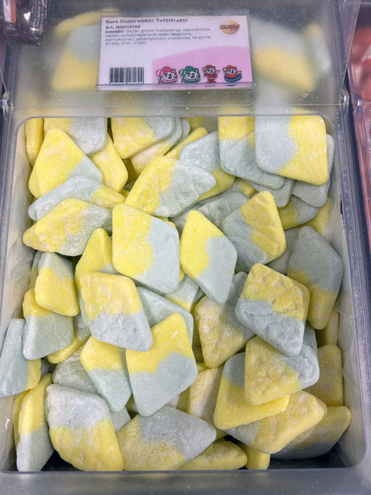 Swedish Godis Skull Sour Diamond Tuttifrutti 200g(Vegan)