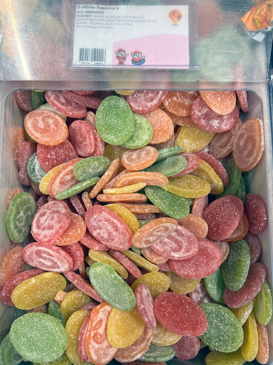 Swedish Godis Super Sour S-Mark 200g (Vegan)