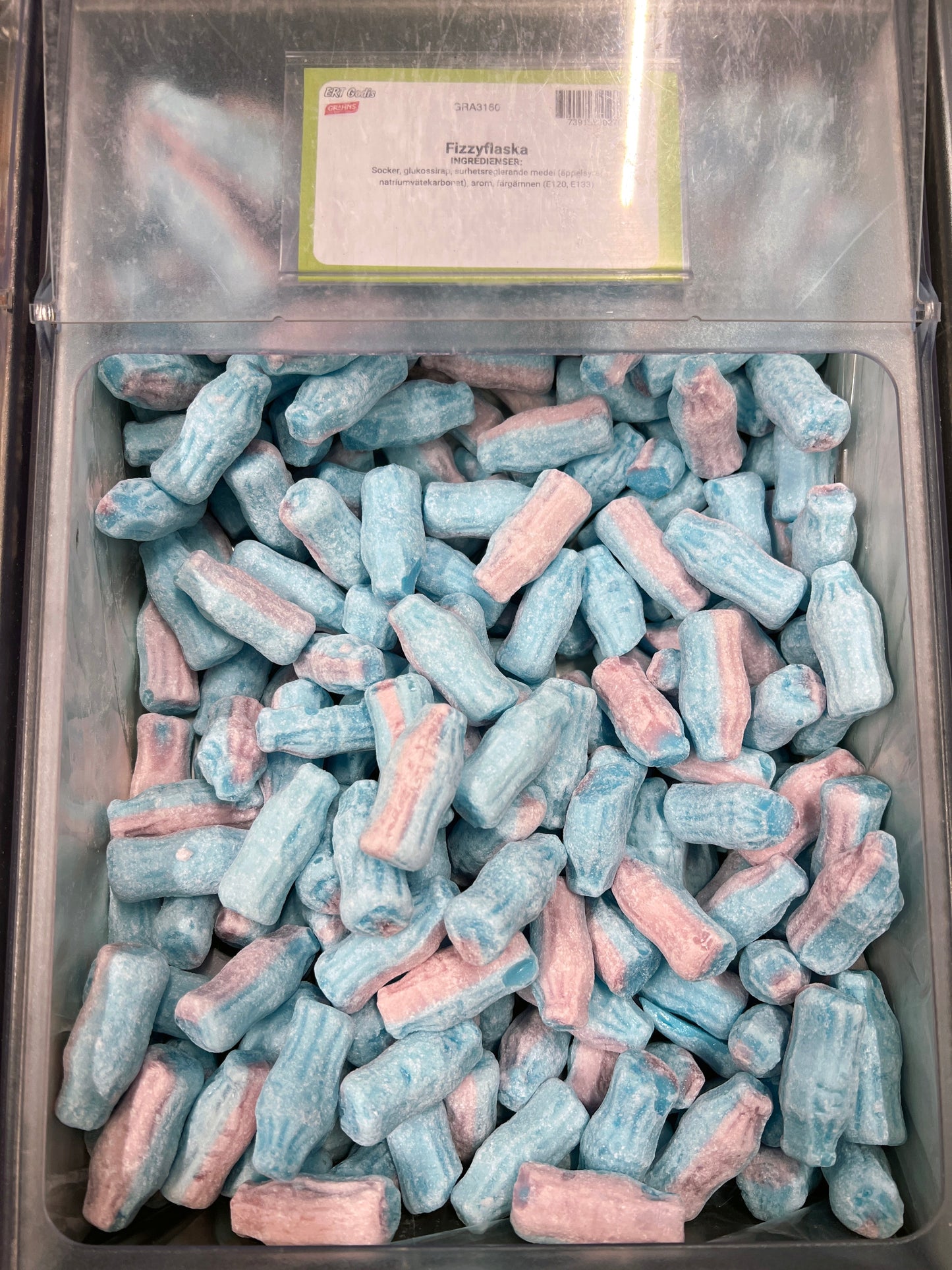 Swedish Godis Fizzy Bottle Hard 200g (Vegan)