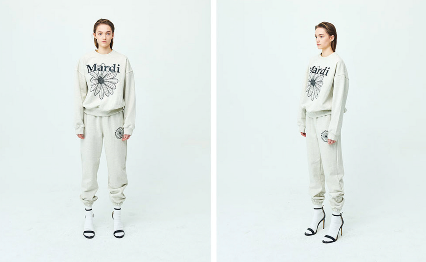 MARDI MERCREDI - SWEATSHIRT FLOWERMARDI - IVORY BLACK