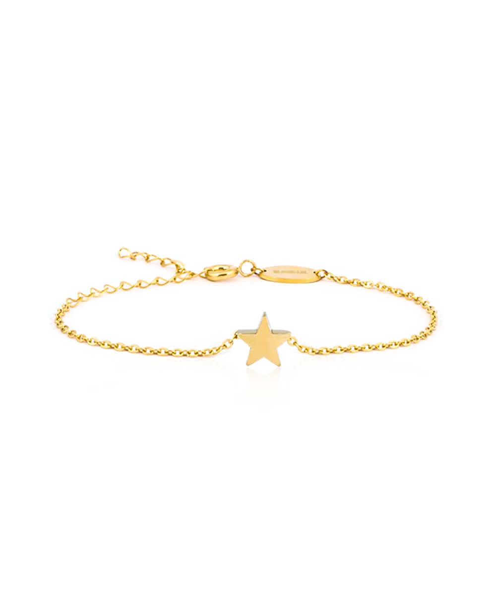 High Quality Stainless (316L) Star Gold Bracelet 14-19cm