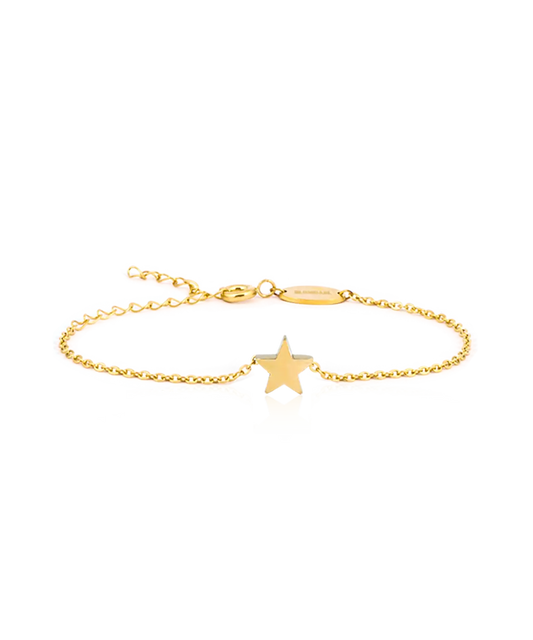 High Quality Stainless (316L) Star Gold Bracelet 14-19cm