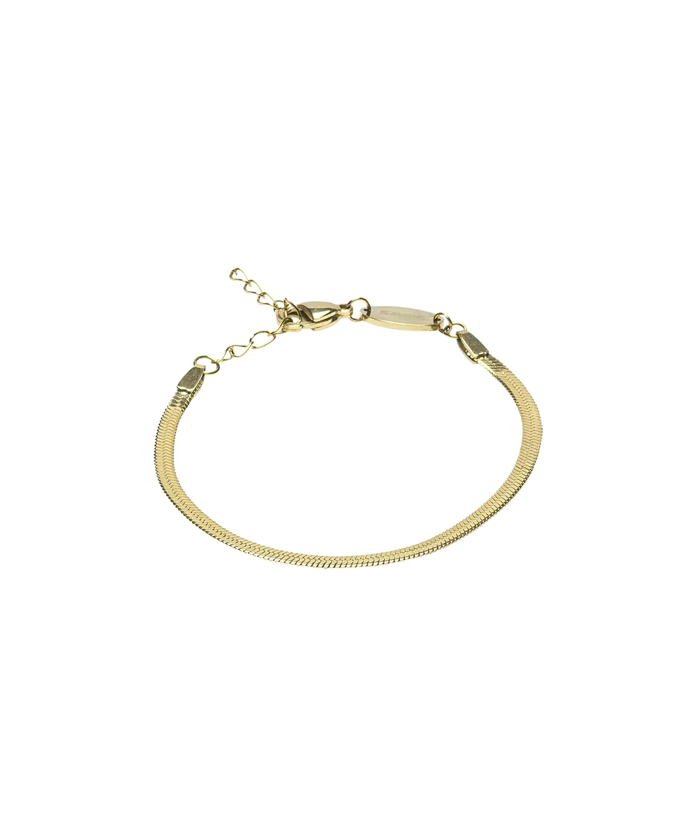 High Quality Stainless (316L) Plain Gold Bracelet 15.5-19cm