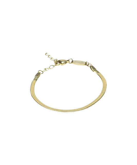 High Quality Stainless (316L) Plain Gold Bracelet 15.5-19cm