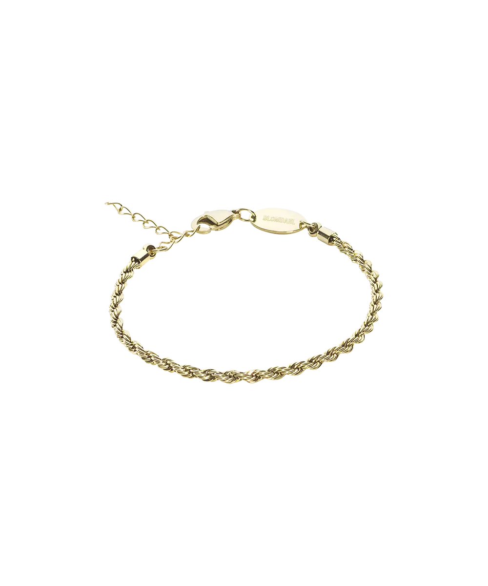High Quality Stainless (316L) Twist Gold Bracelet 15.5-19cm