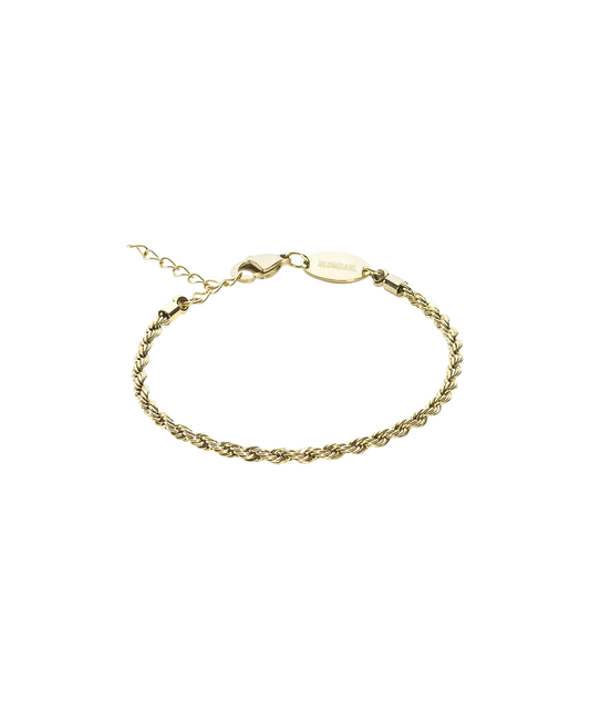 High Quality Stainless (316L) Twist Gold Bracelet 15.5-19cm
