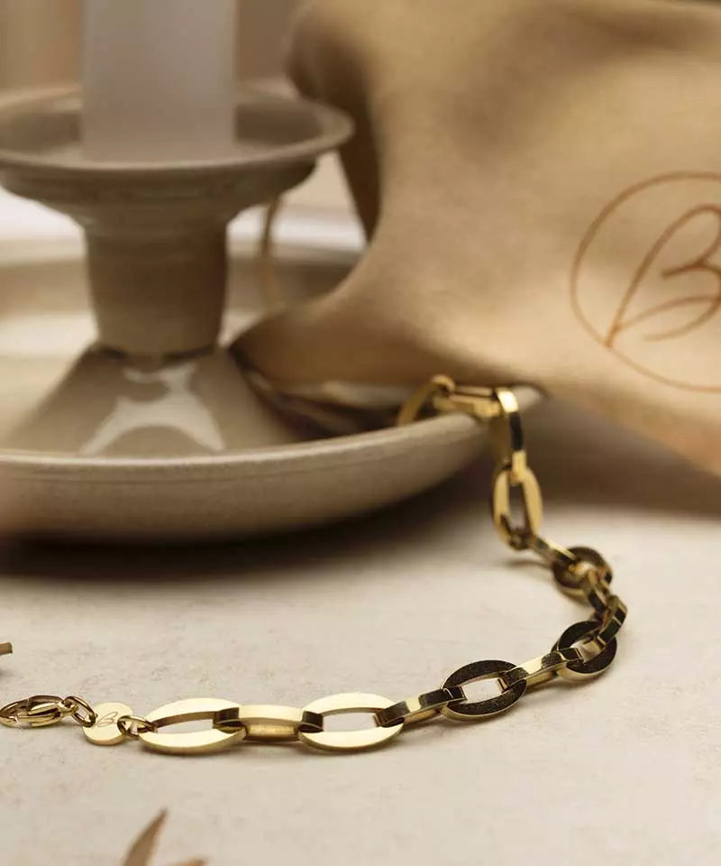 High Quality Stainless (316L) Grand Link Gold Bracelet 19cm