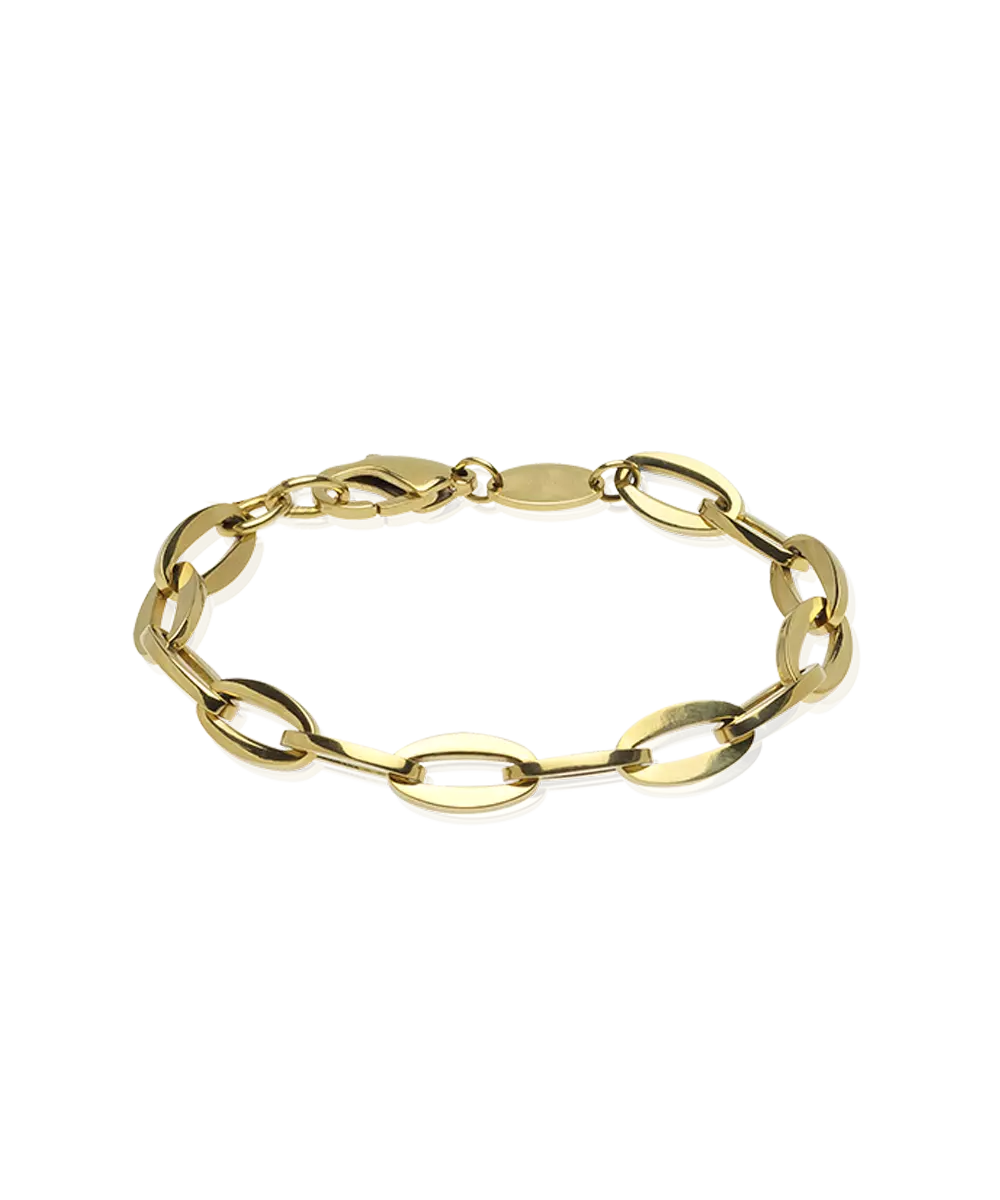 High Quality Stainless (316L) Grand Link Gold Bracelet 19cm