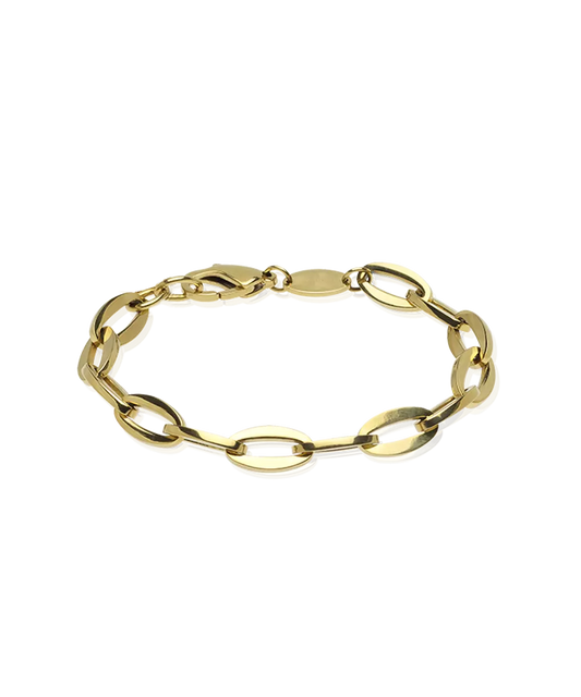High Quality Stainless (316L) Grand Link Gold Bracelet 19cm