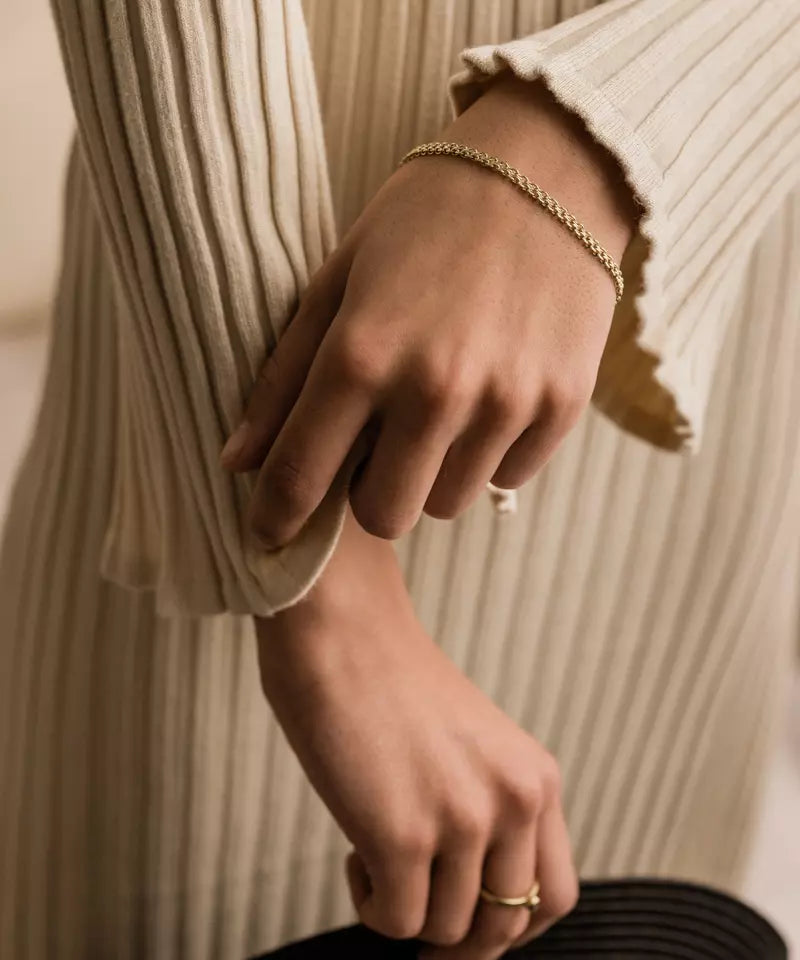 High Quality Stainless (316L) Lily Gold Bracelet 15.5-19cm