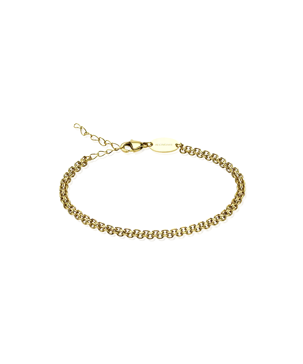 High Quality Stainless (316L) Lily Gold Bracelet 15.5-19cm