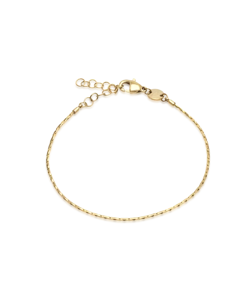 High Quality Stainless (316L) Flat Chain Gold Bracelet 15.5-19cm