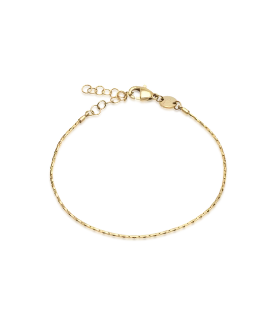 High Quality Stainless (316L) Flat Chain Gold Bracelet 15.5-19cm
