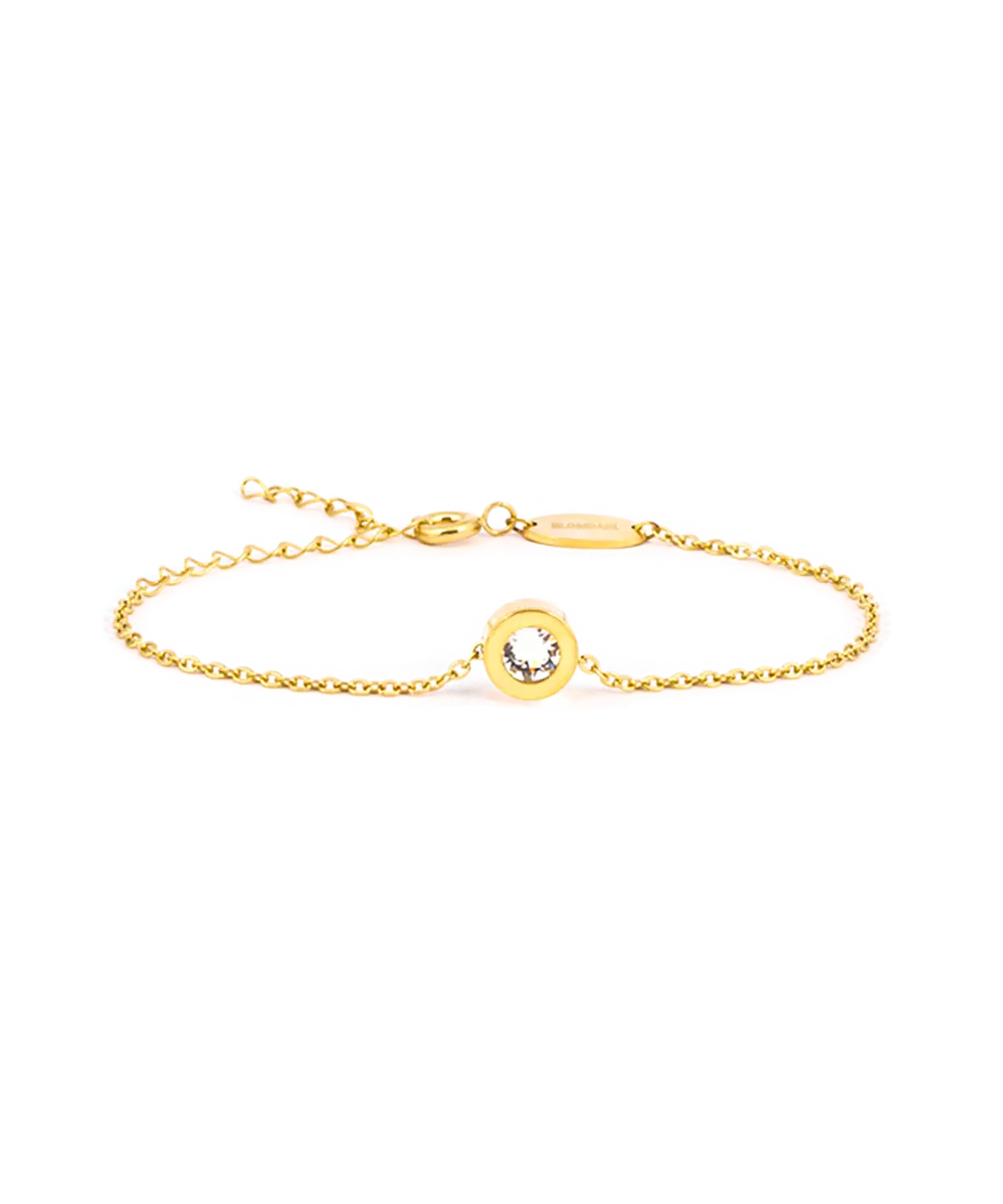 High Quality Stainless (316L) Grand Bezel Gold Bracelet 14-19cm