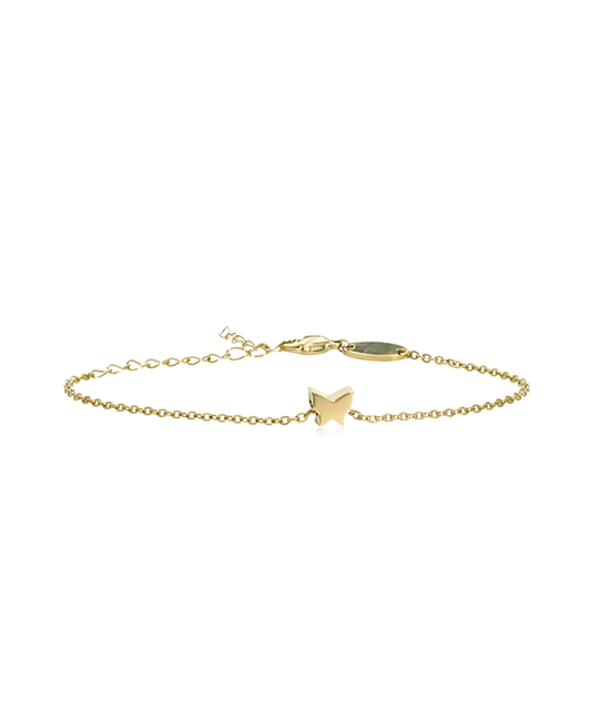 High Quality Stainless (316L) Butterfly Gold Bracelet 14-19cm