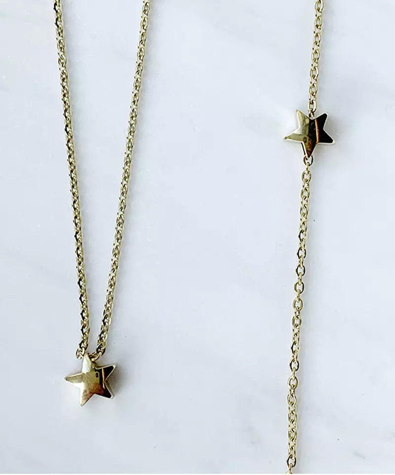 High Quality Stainless (316L) Star Gold Bracelet 14-19cm