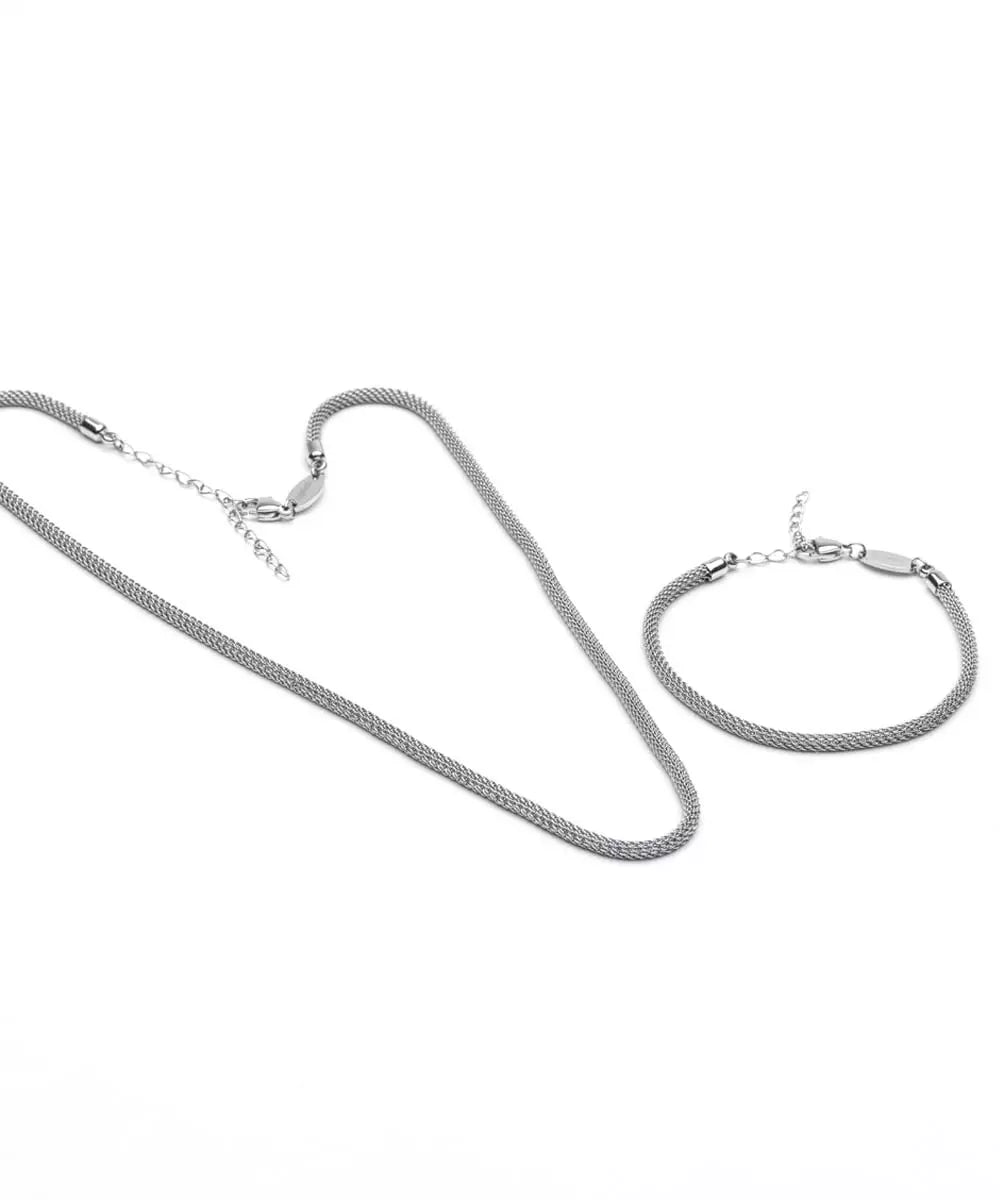 High Quality Stainless (316L) Round Mesh Necklace 40-46cm