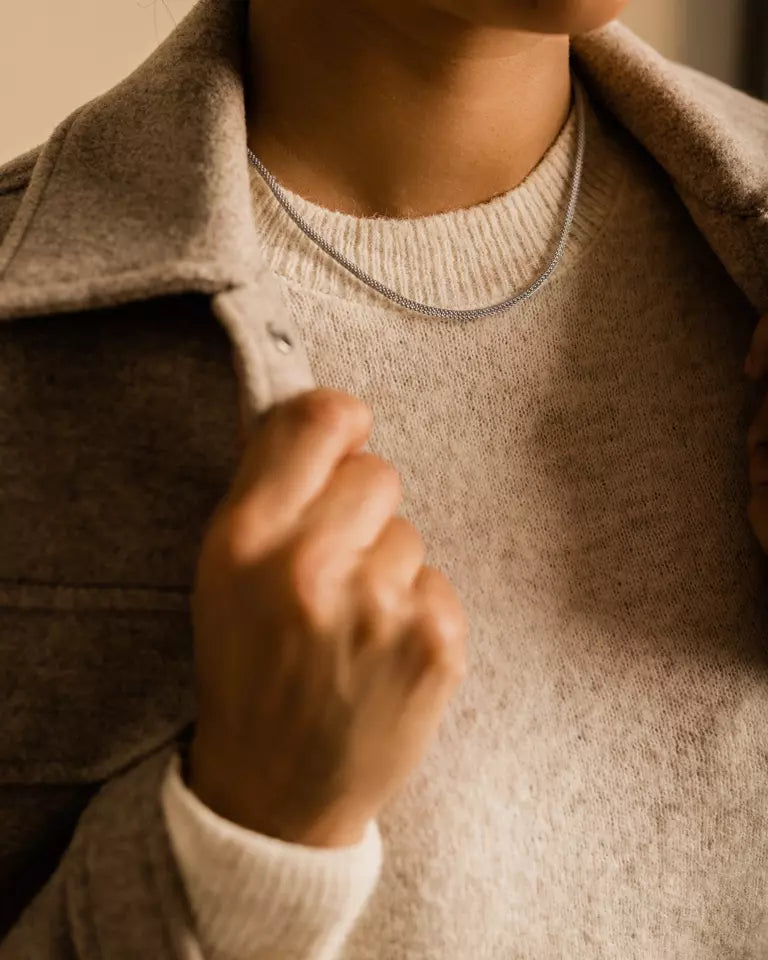 High Quality Stainless (316L) Round Mesh Necklace 40-46cm