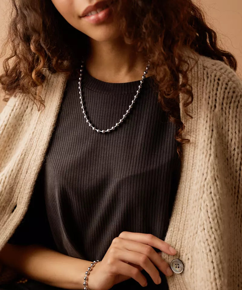 High Quality Stainless (316L) Globe Link Necklace 48-52cm