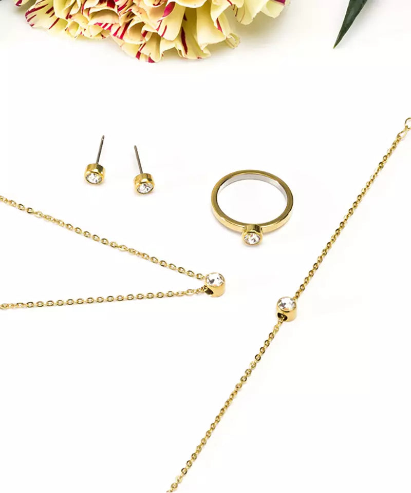 High Quality Stainless (316L) Bezel Gold Bracelet 14-19cm