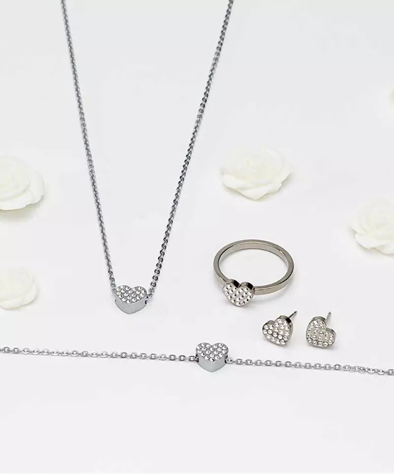 High Quality Stainless (316L) Brilliance Heart Necklace 40-45cm