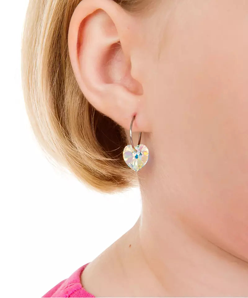 Natural Titanium Heart Rainbow 14mm