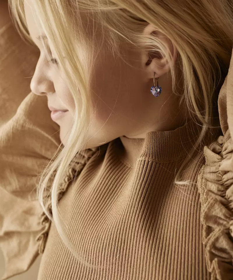 Natural Titanium Heart Lilac 14mm