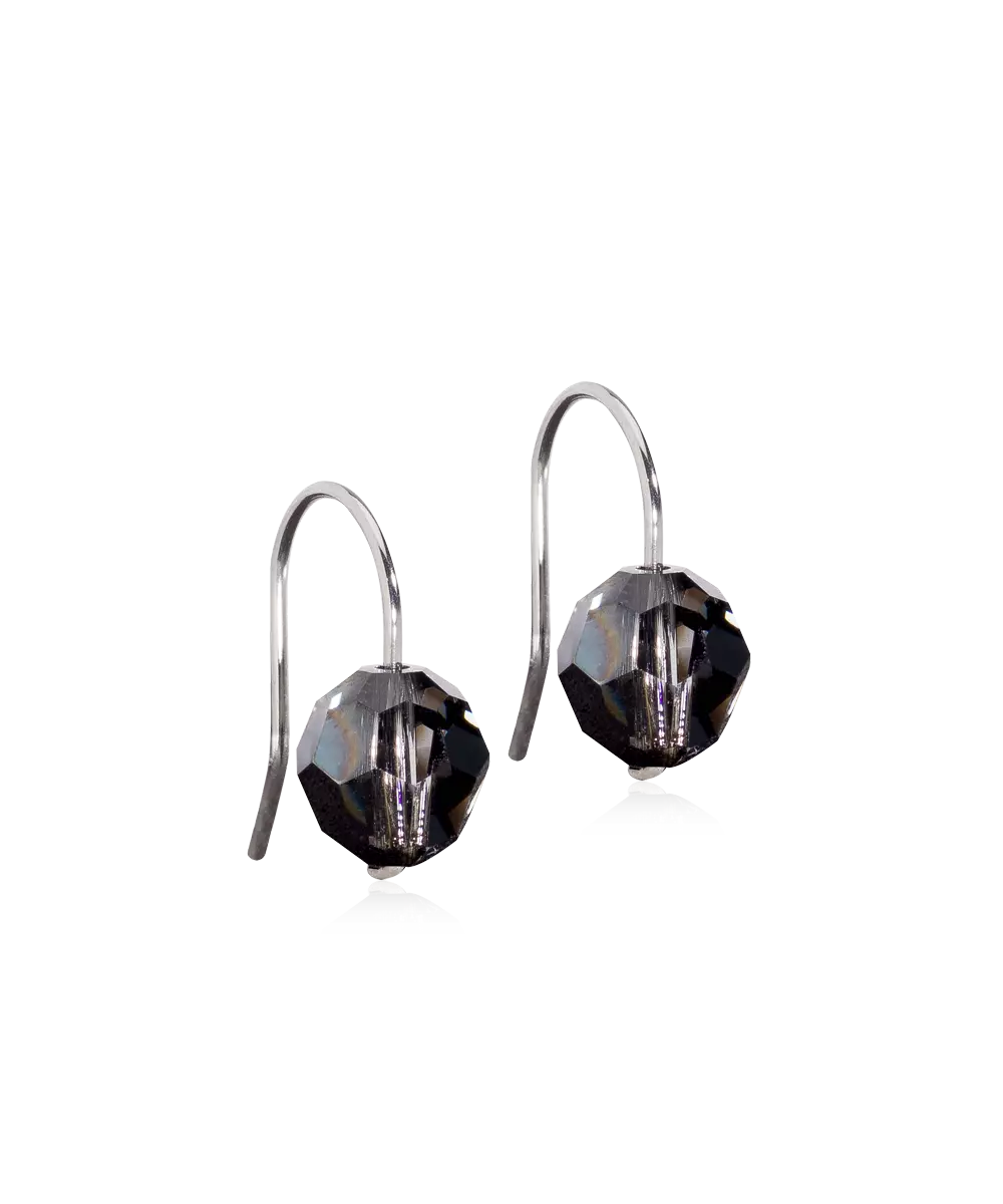 Natural Titanium Pendant Bead Grey Diamond 8mm