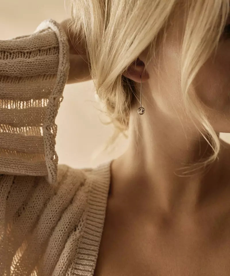 Natural Titanium Straight Pendant Bezel 8mm (New)