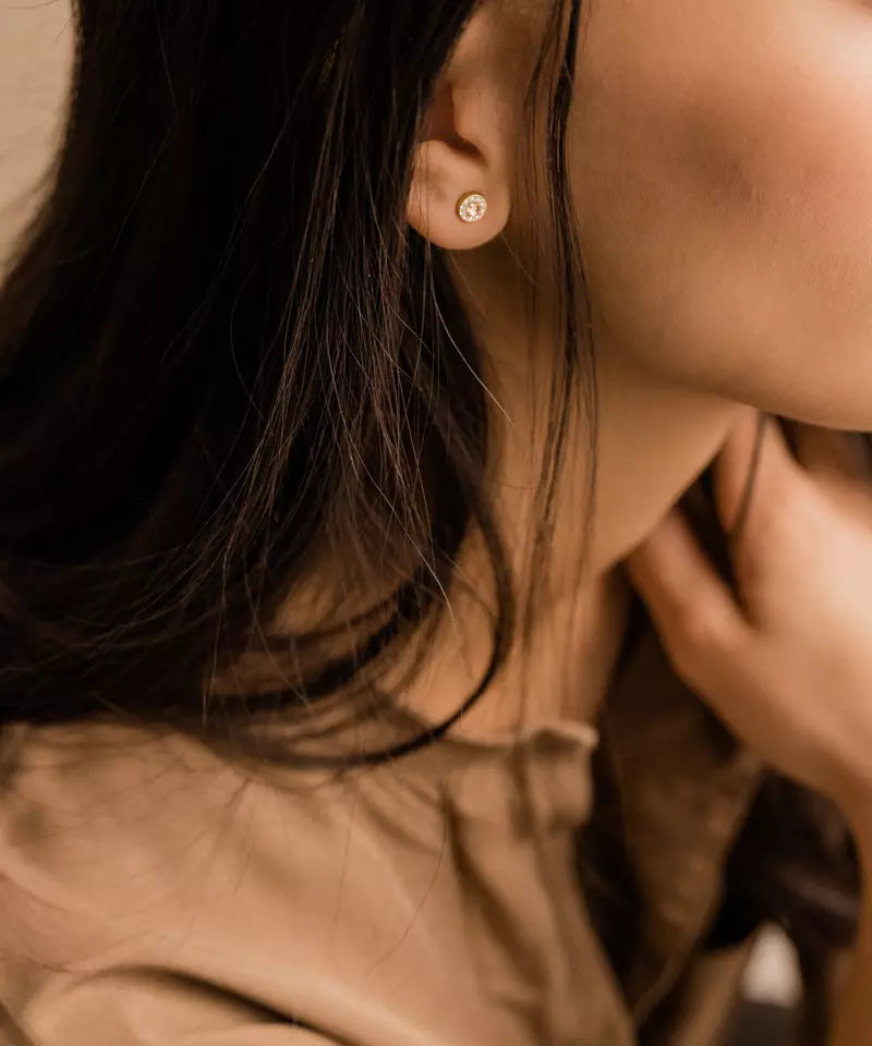 Natural Titanium Gold Brilliance GoldCrystal Halo 6mm