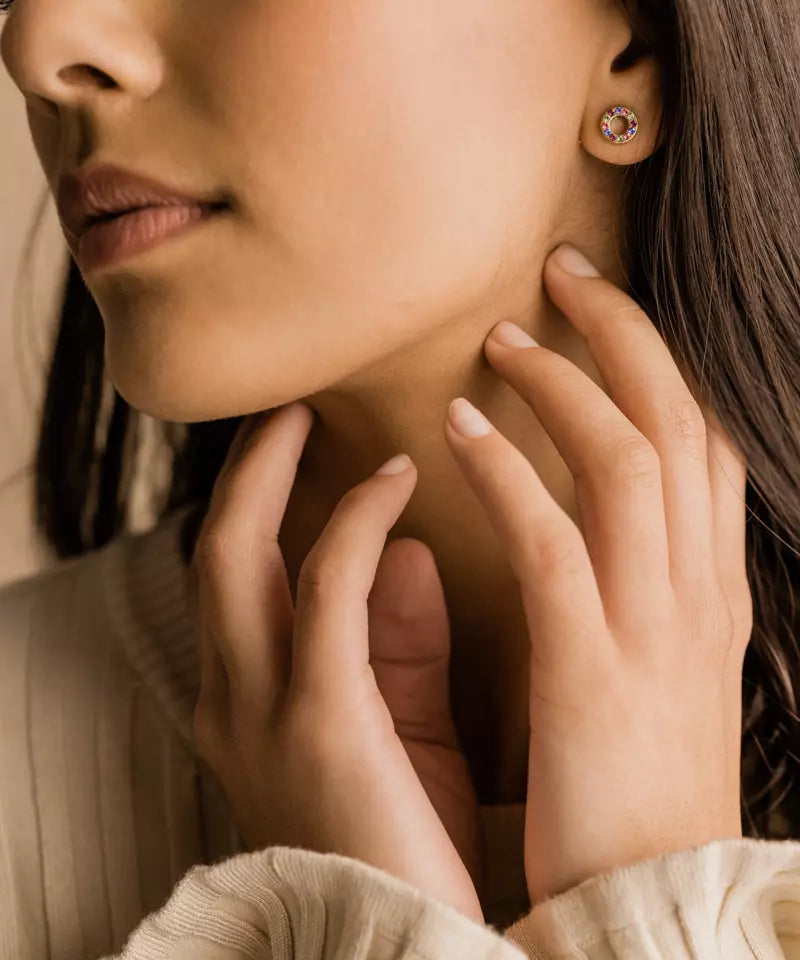 Natural Titanium Brilliance Gold Puck Fantasy Hollow 8mm