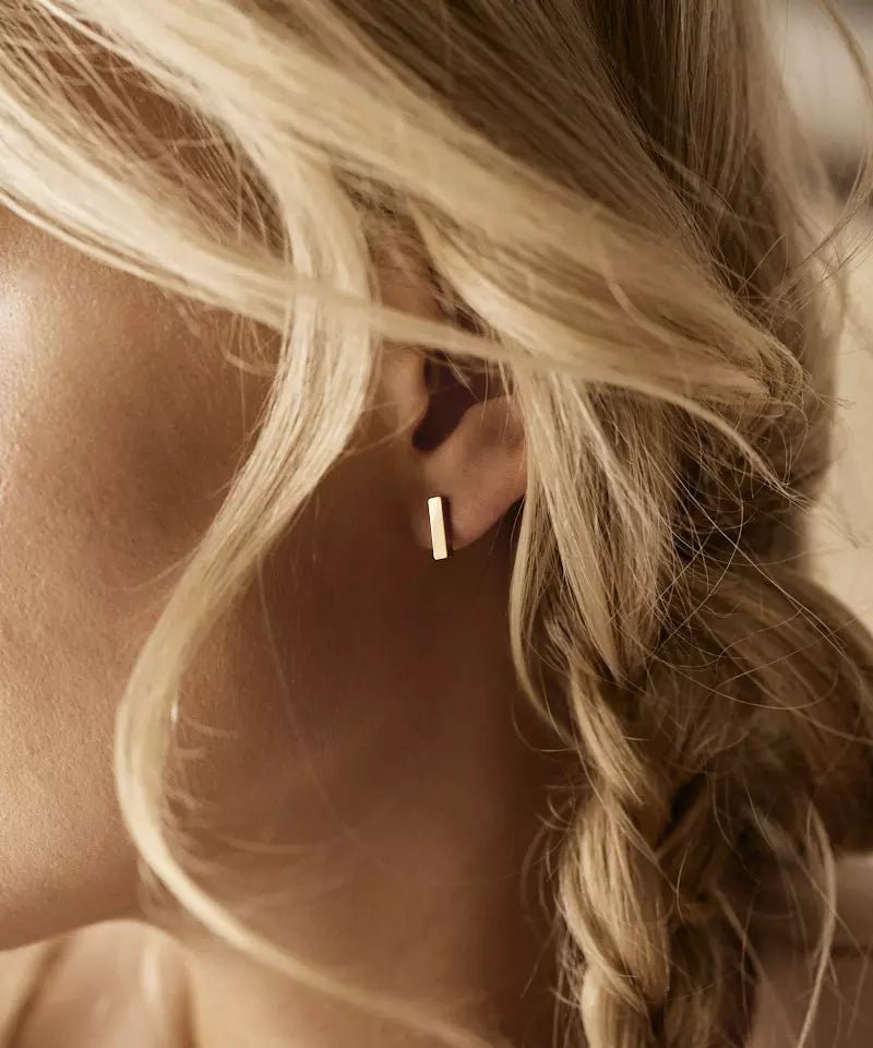 Gold Titanium Plain Straight 10mm (New)