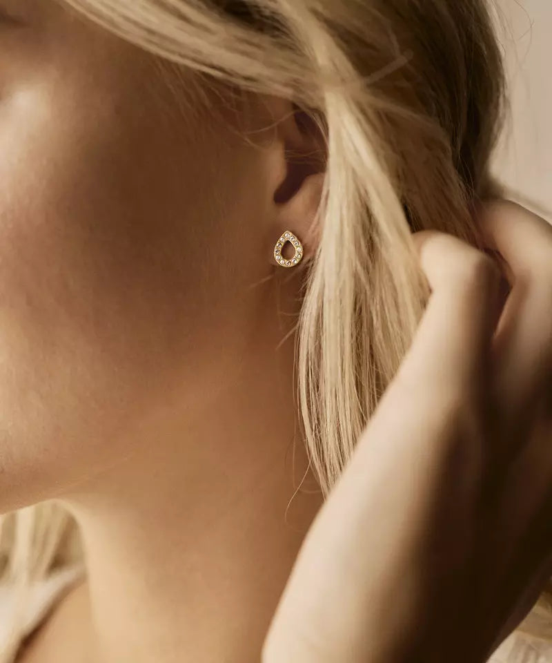 Gold Titanium Brilliance Drop Hollow 10mm (New)