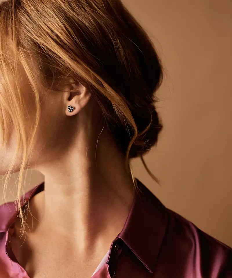 Gold Titanium Clover Black 8mm